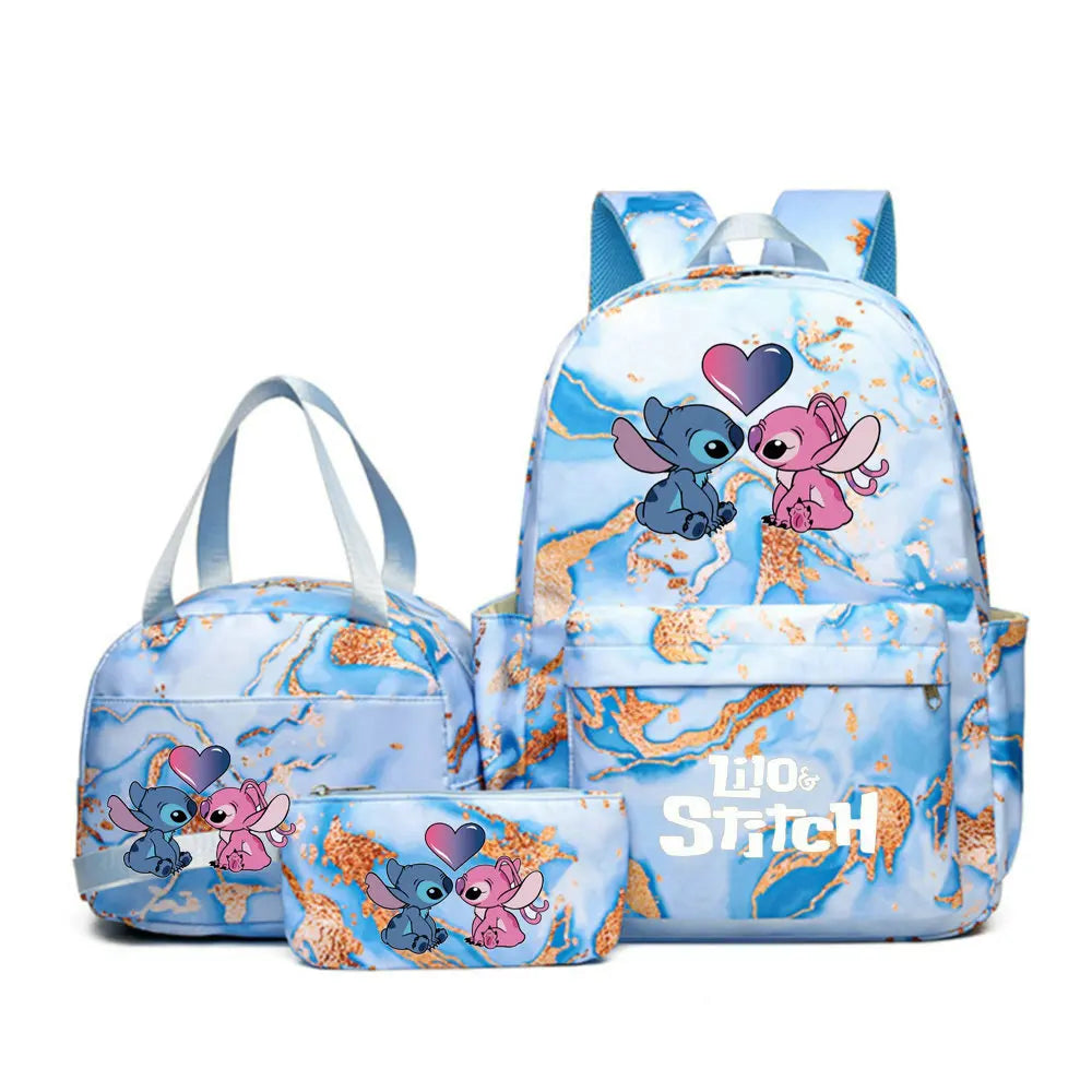 MOCHILA LILO Y STITCH 3 PIEZAS - DENORA