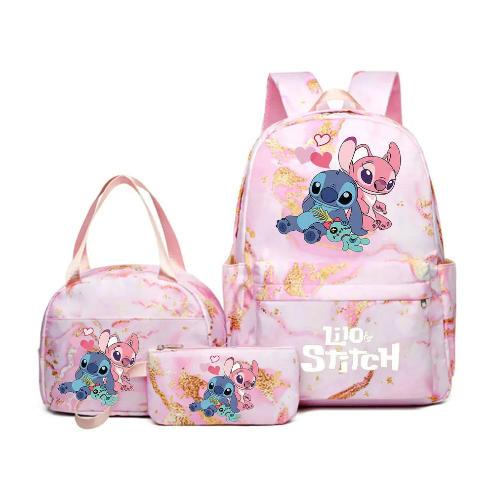 MOCHILA LILO Y STITCH 3 PIEZAS - DENORA
