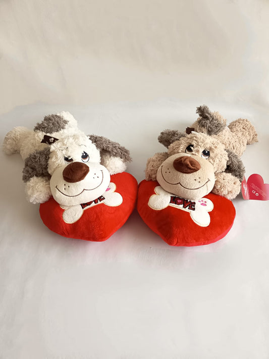 PERRO TUMBADO CON CORAZON - DENORA
