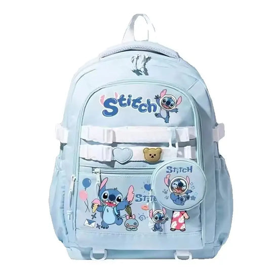 MOCHILA ESCOLAR STITCH GRAN CAPACIDAD - DENORA