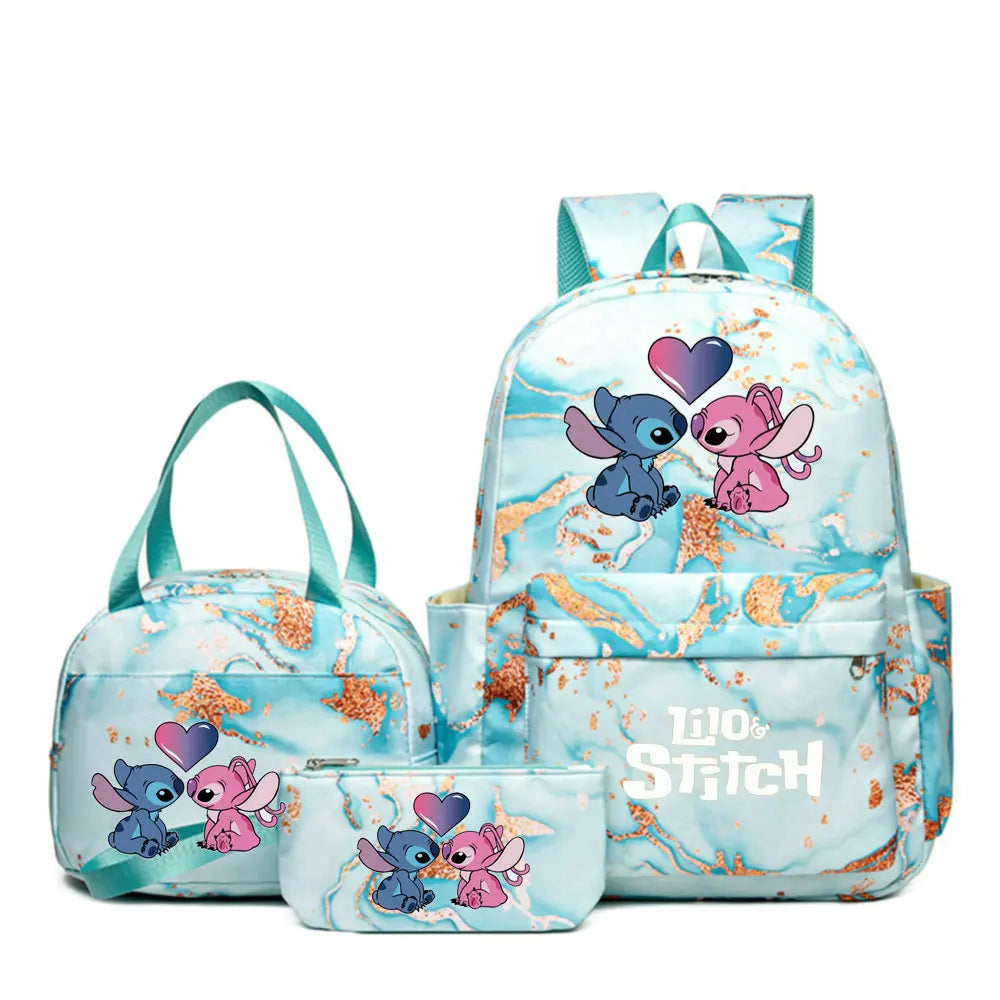 MOCHILA LILO Y STITCH 3 PIEZAS - DENORA