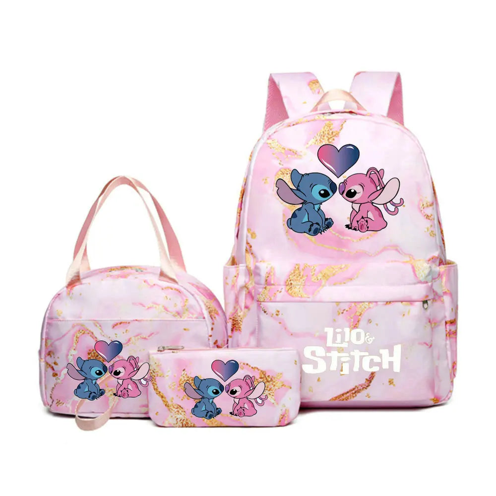 MOCHILA LILO Y STITCH 3 PIEZAS - DENORA