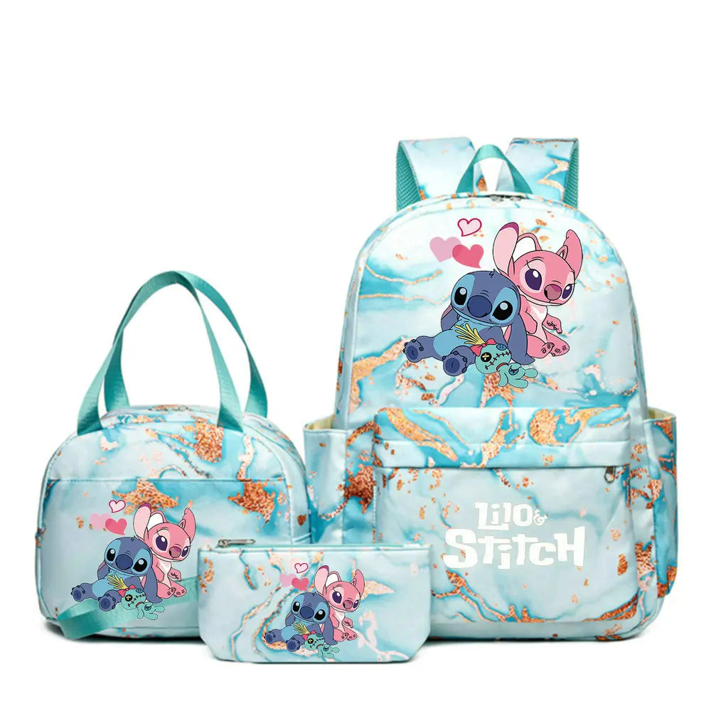 MOCHILA LILO Y STITCH 3 PIEZAS - DENORA