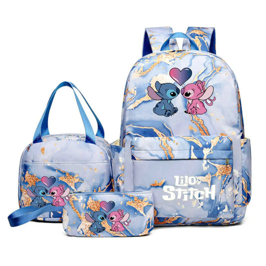 MOCHILA LILO Y STITCH 3 PIEZAS - DENORA